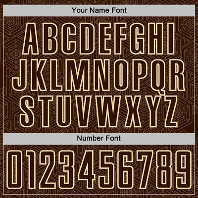 Custom Brown Cream Geometric Shape Sports Sublimation Soccer Uniform Jersey