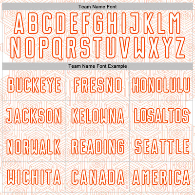 Custom White Orange Geometric Shape Sports Sublimation Soccer Uniform Jersey