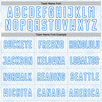 Custom White Powder Blue Geometric Shape Sports Sublimation Soccer Uniform Jersey