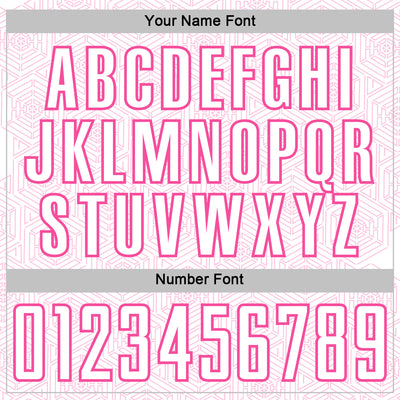 Custom White Pink Geometric Shape Sports Sublimation Soccer Uniform Jersey