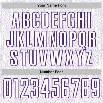 Custom White Purple Geometric Shape Sports Sublimation Soccer Uniform Jersey