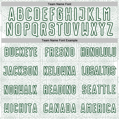 Custom White Green Geometric Shape Sports Sublimation Soccer Uniform Jersey