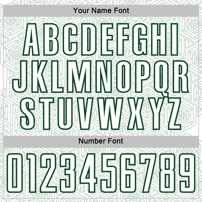 Custom White Green Geometric Shape Sports Sublimation Soccer Uniform Jersey