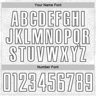 Custom White Steel Gray Geometric Shape Sports Sublimation Soccer Uniform Jersey