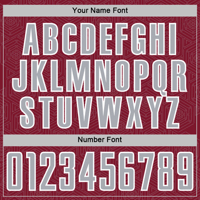 Custom Crimson Gray-White Geometric Shape Sports Sublimation Soccer Uniform Jersey