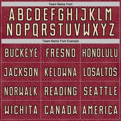 Custom Crimson Cream-Black Geometric Shape Sports Sublimation Soccer Uniform Jersey