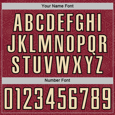 Custom Crimson Cream-Black Geometric Shape Sports Sublimation Soccer Uniform Jersey