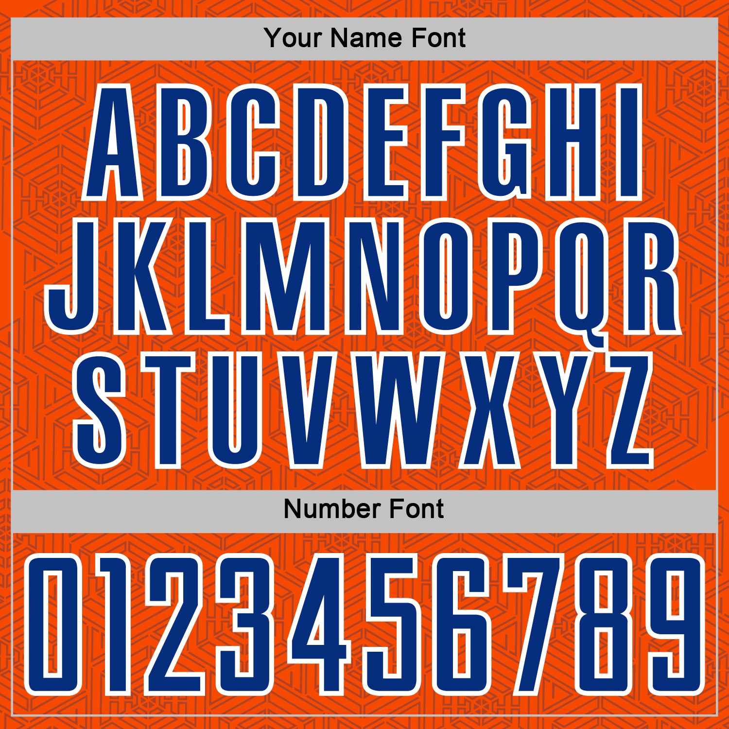 Custom Orange Royal-White Geometric Shape Sports Sublimation Soccer Uniform Jersey