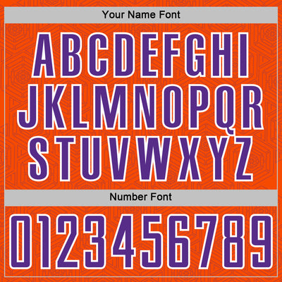 Custom Orange Purple-White Geometric Shape Sports Sublimation Soccer Uniform Jersey