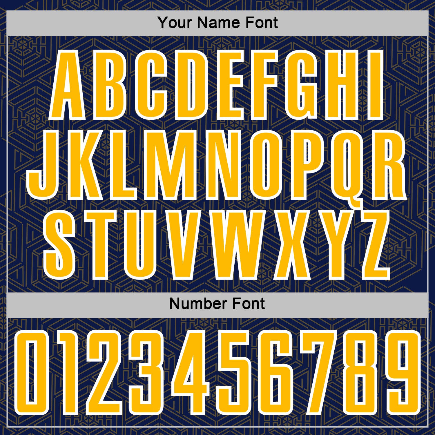 Custom Navy Gold-White Geometric Shape Sports Sublimation Soccer Uniform Jersey