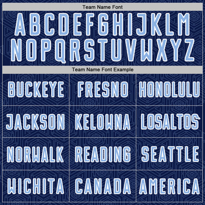 Custom Navy Light Blue-White Geometric Shape Sports Sublimation Soccer Uniform Jersey