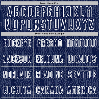 Custom Navy White Geometric Shape Sports Sublimation Soccer Uniform Jersey