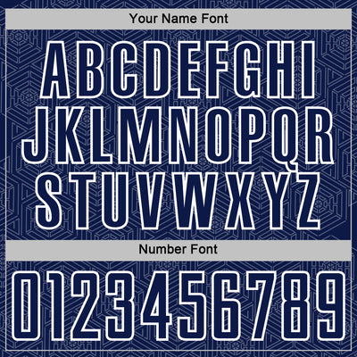 Custom Navy White Geometric Shape Sports Sublimation Soccer Uniform Jersey