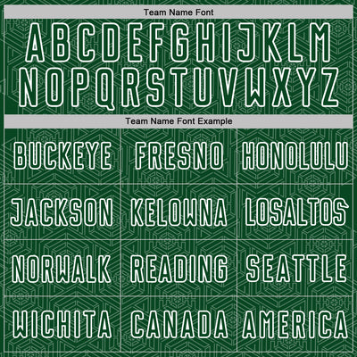 Custom Green White Geometric Shape Sports Sublimation Soccer Uniform Jersey