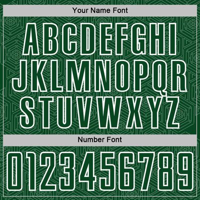 Custom Green White Geometric Shape Sports Sublimation Soccer Uniform Jersey