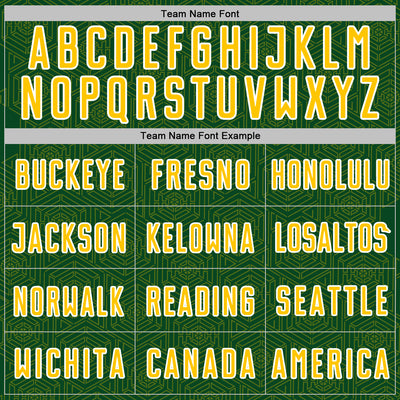 Custom Green Yellow-White Geometric Shape Sports Sublimation Soccer Uniform Jersey