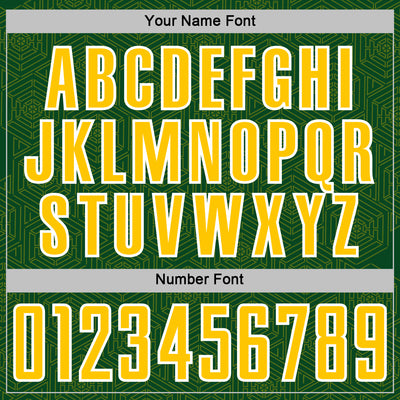 Custom Green Yellow-White Geometric Shape Sports Sublimation Soccer Uniform Jersey