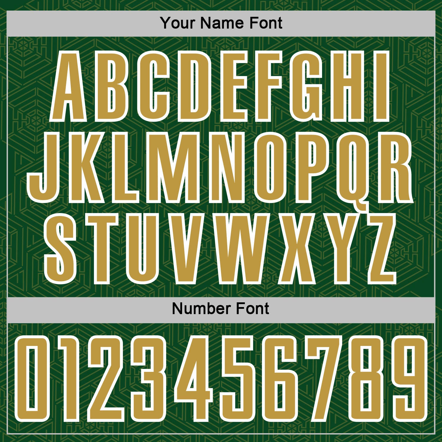 Custom Green Old Gold-White Geometric Shape Sports Sublimation Soccer Uniform Jersey