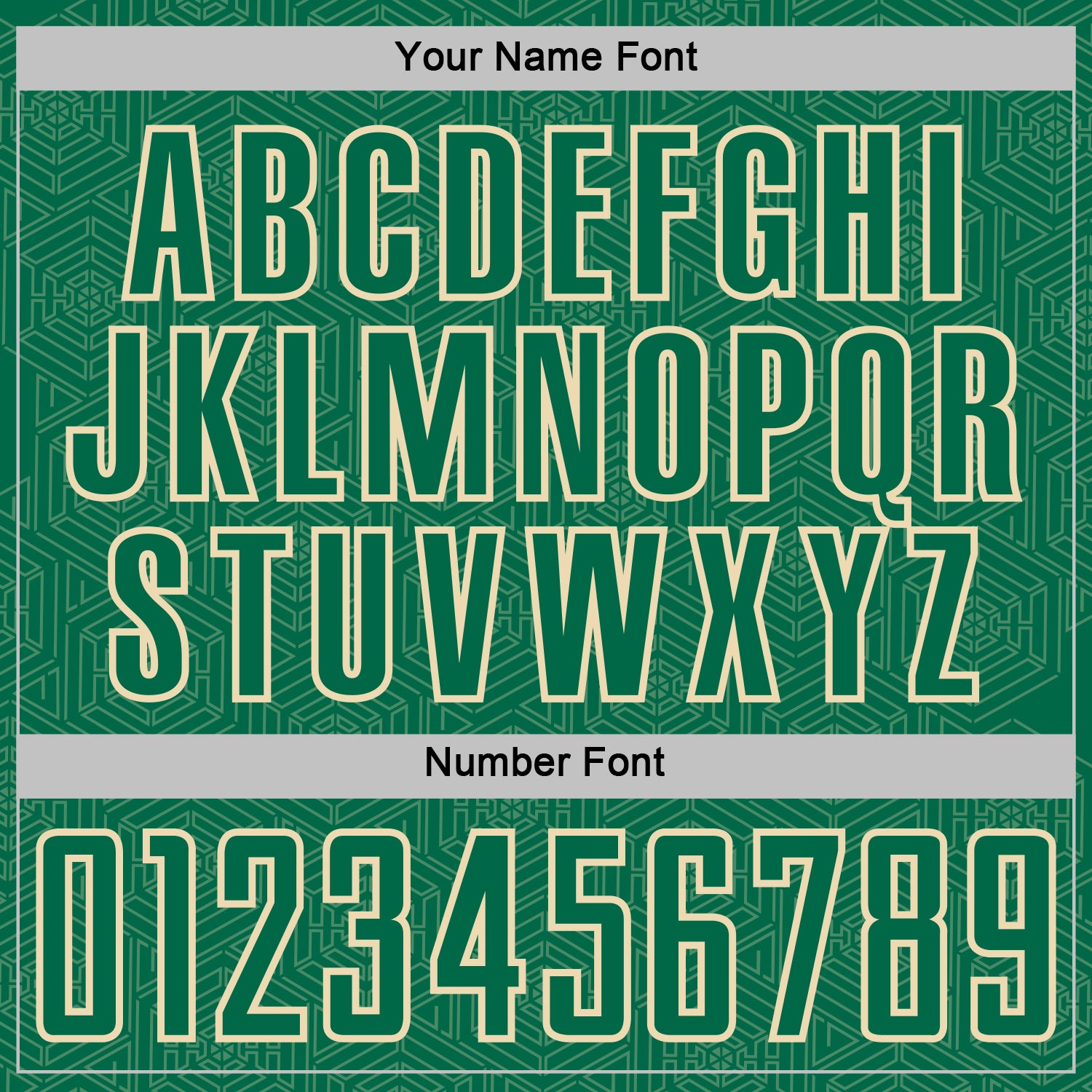 Custom Kelly Green Cream Geometric Shape Sports Sublimation Soccer Uniform Jersey