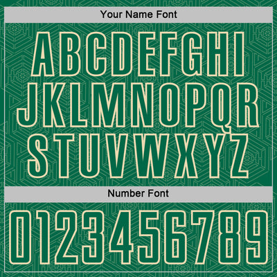 Custom Kelly Green Cream Geometric Shape Sports Sublimation Soccer Uniform Jersey