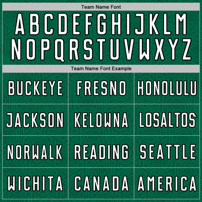 Custom Kelly Green White-Black Geometric Shape Sports Sublimation Soccer Uniform Jersey