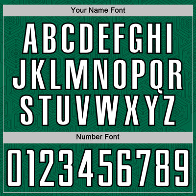 Custom Kelly Green White-Black Geometric Shape Sports Sublimation Soccer Uniform Jersey