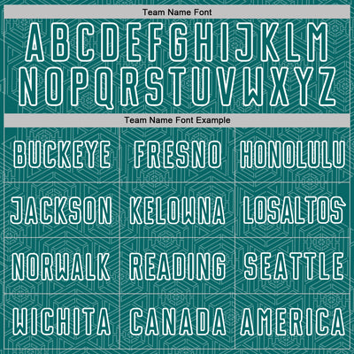 Custom Teal White Geometric Shape Sports Sublimation Soccer Uniform Jersey