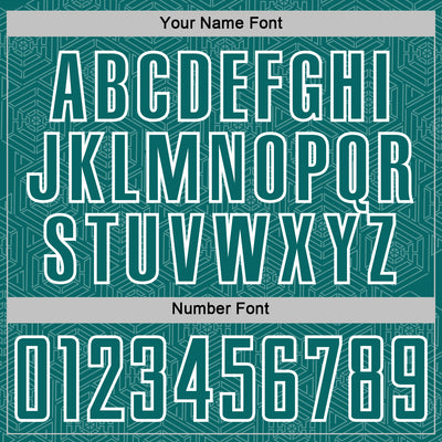 Custom Teal White Geometric Shape Sports Sublimation Soccer Uniform Jersey