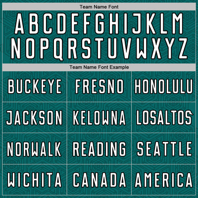 Custom Teal White-Black Geometric Shape Sports Sublimation Soccer Uniform Jersey