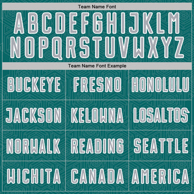 Custom Teal Gray-White Geometric Shape Sports Sublimation Soccer Uniform Jersey