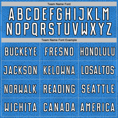 Custom Powder Blue White-Black Geometric Shape Sports Sublimation Soccer Uniform Jersey