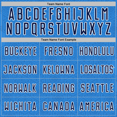 Custom Powder Blue Navy-White Geometric Shape Sports Sublimation Soccer Uniform Jersey