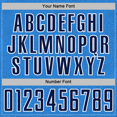 Custom Powder Blue Navy-White Geometric Shape Sports Sublimation Soccer Uniform Jersey