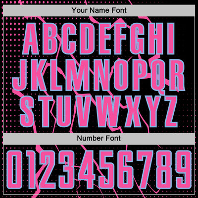 Custom Black Pink-Light Blue Lightning Sports Sublimation Soccer Uniform Jersey
