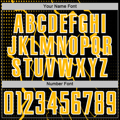 Custom Black Gold-White Lightning Sports Sublimation Soccer Uniform Jersey