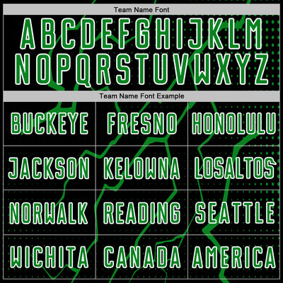 Custom Black Grass Green-White Lightning Sports Sublimation Soccer Uniform Jersey