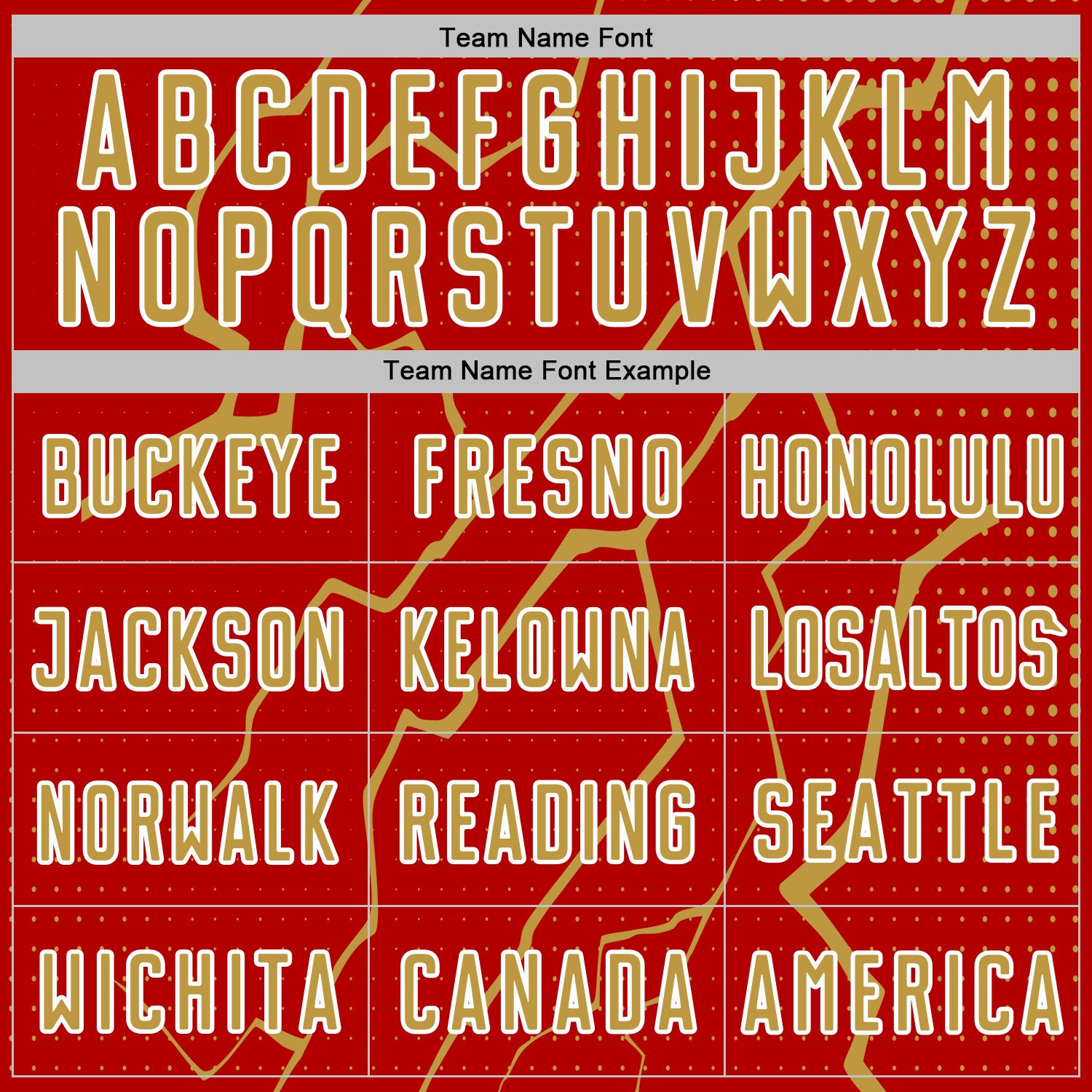 Custom Red Old Gold-White Lightning Sports Sublimation Soccer Uniform Jersey