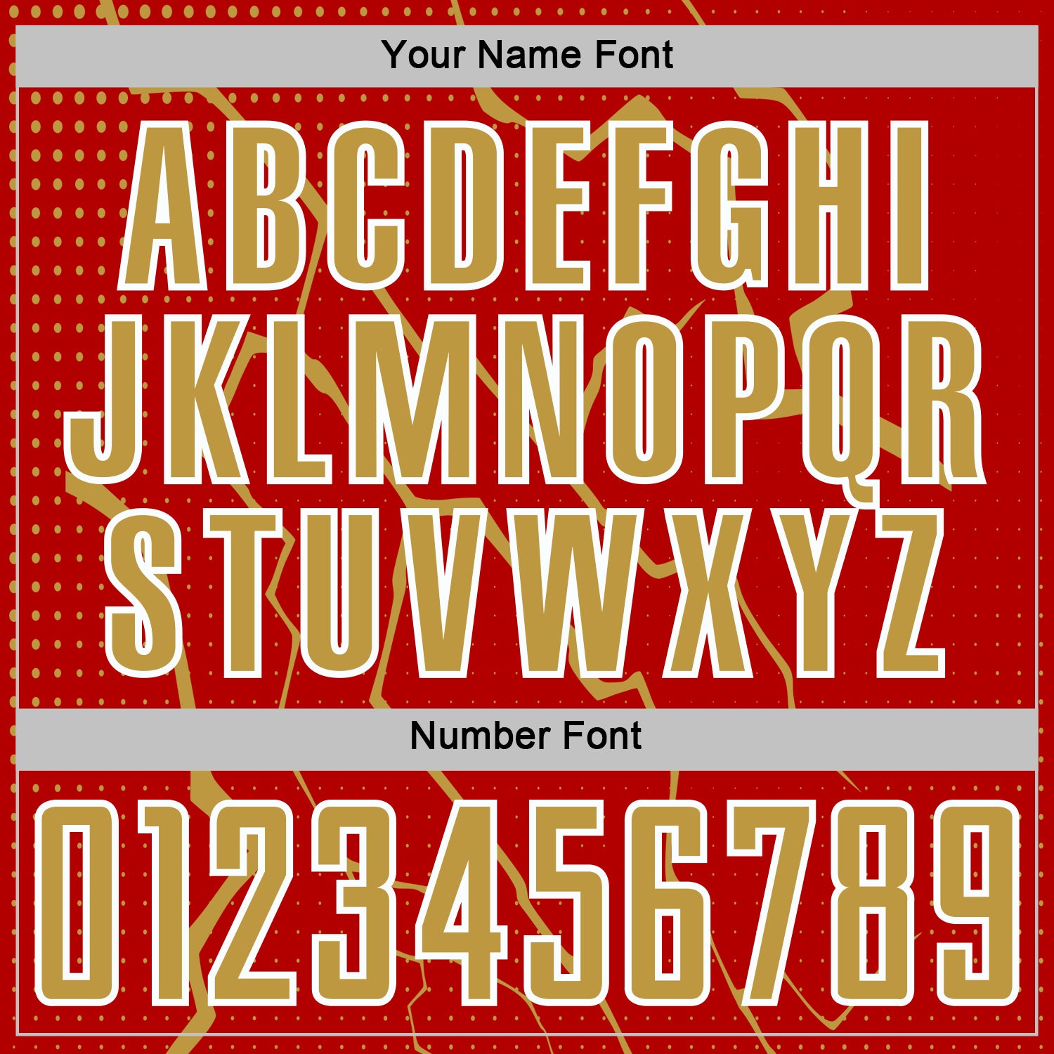 Custom Red Old Gold-White Lightning Sports Sublimation Soccer Uniform Jersey