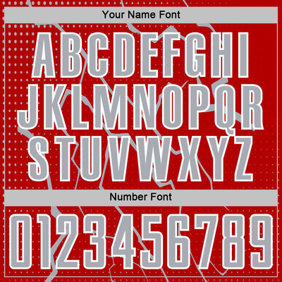 Custom Red Gray-White Lightning Sports Sublimation Soccer Uniform Jersey