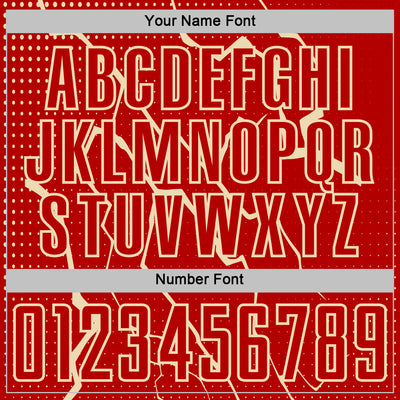 Custom Red Cream Lightning Sports Sublimation Soccer Uniform Jersey