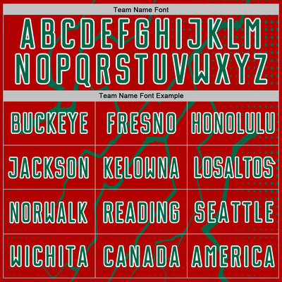 Custom Red Kelly Green-White Lightning Sports Sublimation Soccer Uniform Jersey