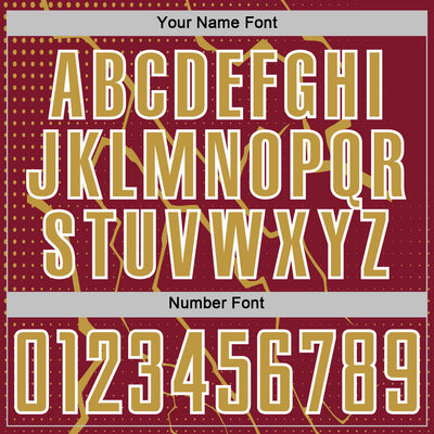 Custom Crimson Old Gold-White Lightning Sports Sublimation Soccer Uniform Jersey