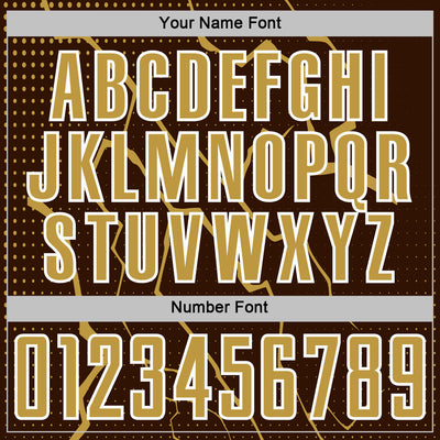 Custom Brown Old Gold-White Lightning Sports Sublimation Soccer Uniform Jersey