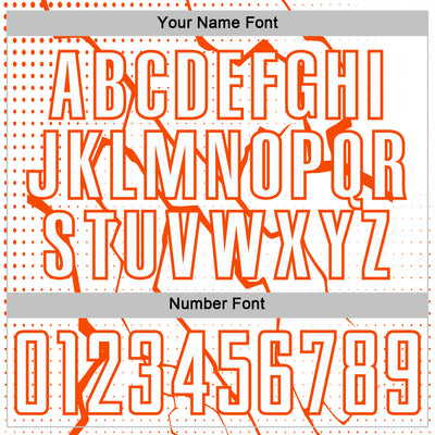 Custom White Orange Lightning Sports Sublimation Soccer Uniform Jersey