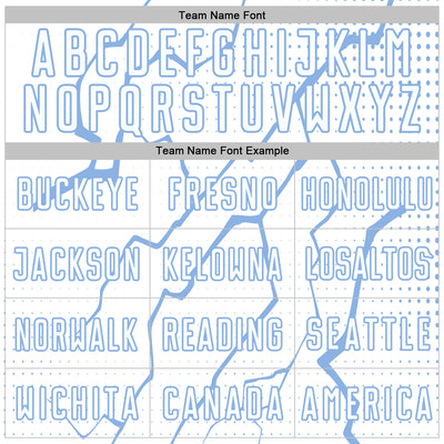 Custom White Light Blue Lightning Sports Sublimation Soccer Uniform Jersey