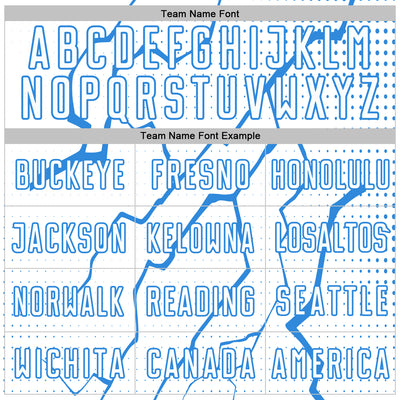 Custom White Powder Blue Lightning Sports Sublimation Soccer Uniform Jersey