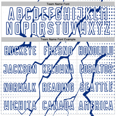 Custom White Royal Lightning Sports Sublimation Soccer Uniform Jersey