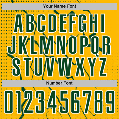 Custom Gold Green-White Lightning Sports Sublimation Soccer Uniform Jersey