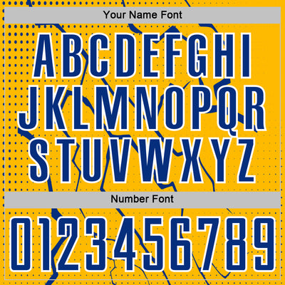 Custom Gold Royal-White Lightning Sports Sublimation Soccer Uniform Jersey