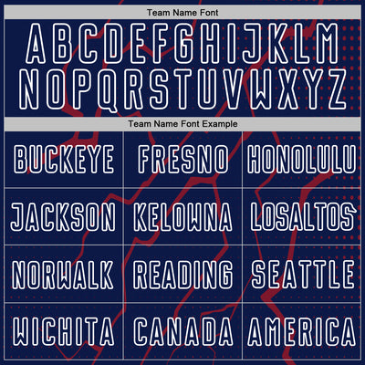 Custom Navy Crimson-White Lightning Sports Sublimation Soccer Uniform Jersey